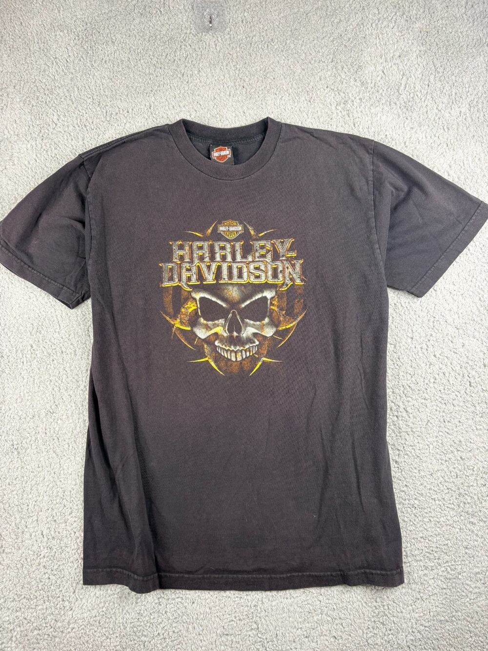 Vintage Harley Davidson T-Shirt Men's Size XL Black Orlando FL Alligator Skull